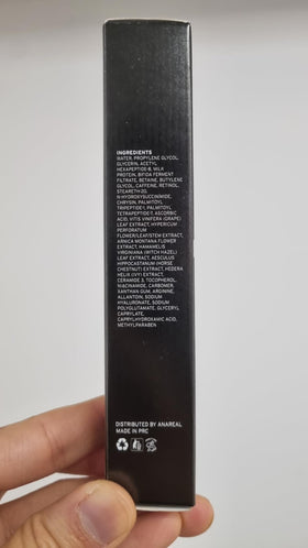 ANAREAL used morning with coffee showing brightened-looking under-eyes benefit