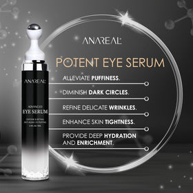 ANAREAL serum texture on fingertips showing hydration and smooth absorption