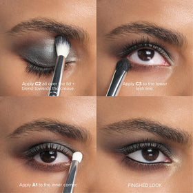 Anastasia Beverly Hills applied eye look on model highlighting warm ember smoky eye and luminous shimmer center