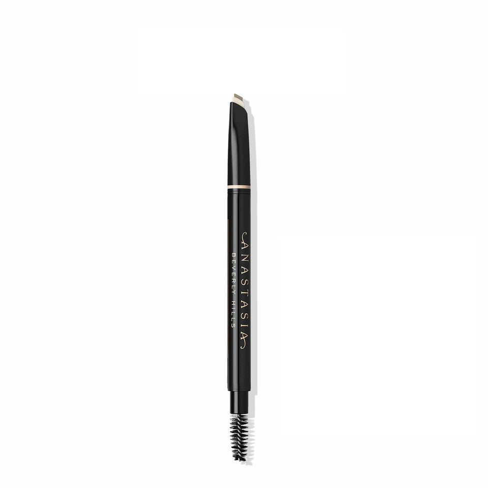 Anastasia Beverly Hills front packaging showing Taupe shade and slim pencil, precise application benefit
