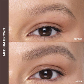 Anastasia Beverly Hills spoolie blending brow strokes for seamless finish