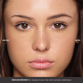 Anastasia Beverly Hills gel texture close-up showing microfibers adding volume and natural fullness benefit