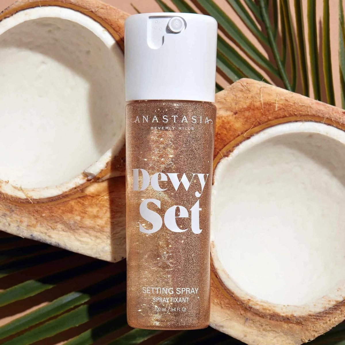 Anastasia Beverly Hills Dewy Set atomizer close-up demonstrating ultra-fine mist delivery