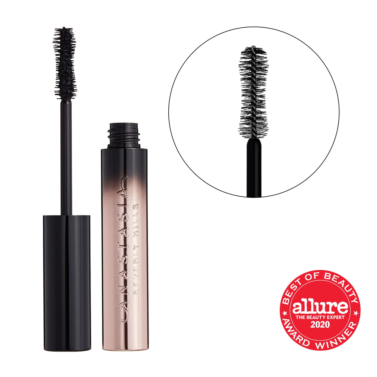 Anastasia Beverly Hills before and after lash comparison showing dramatic volume