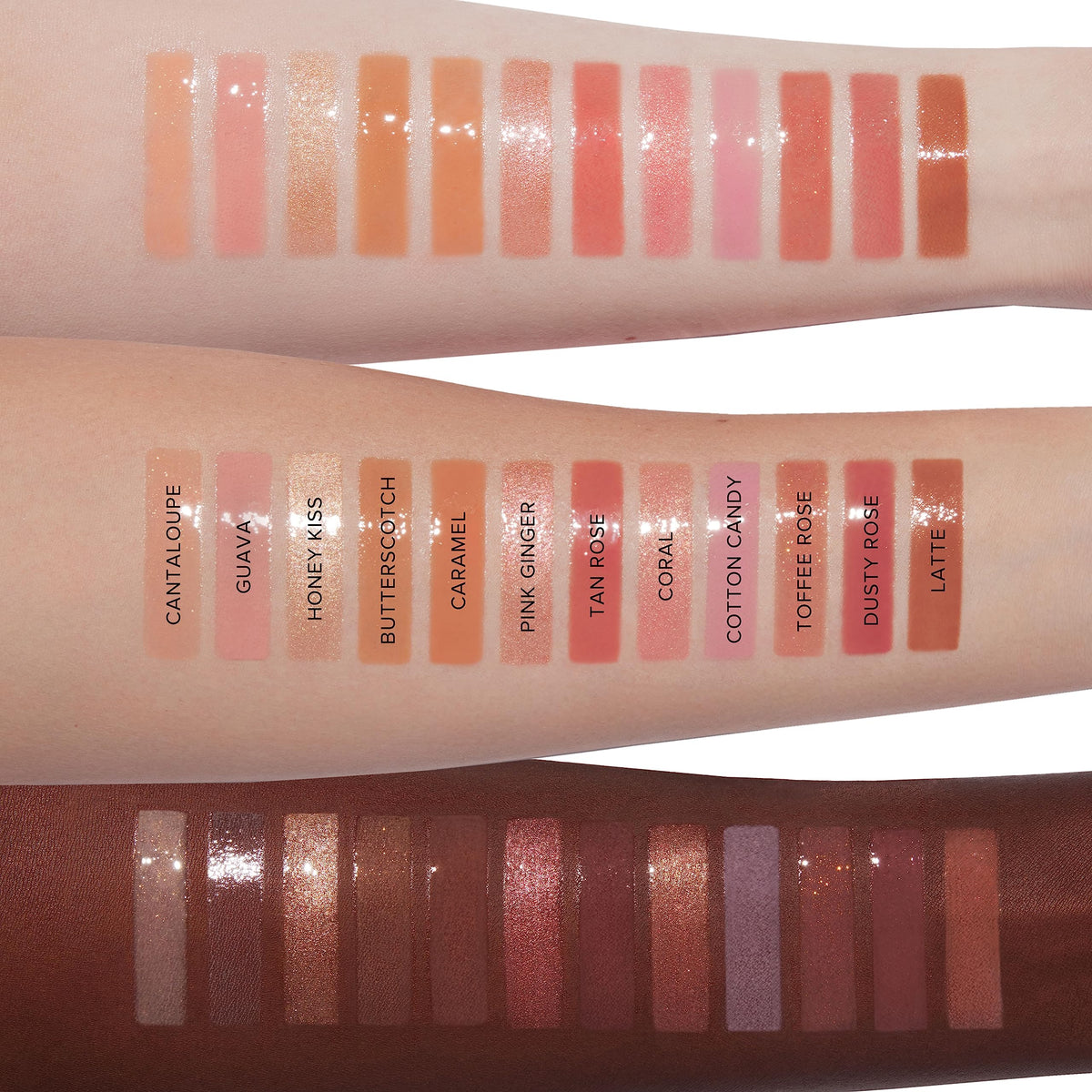 Anastasia Beverly Hills texture drop highlighting glossy, non-sticky finish