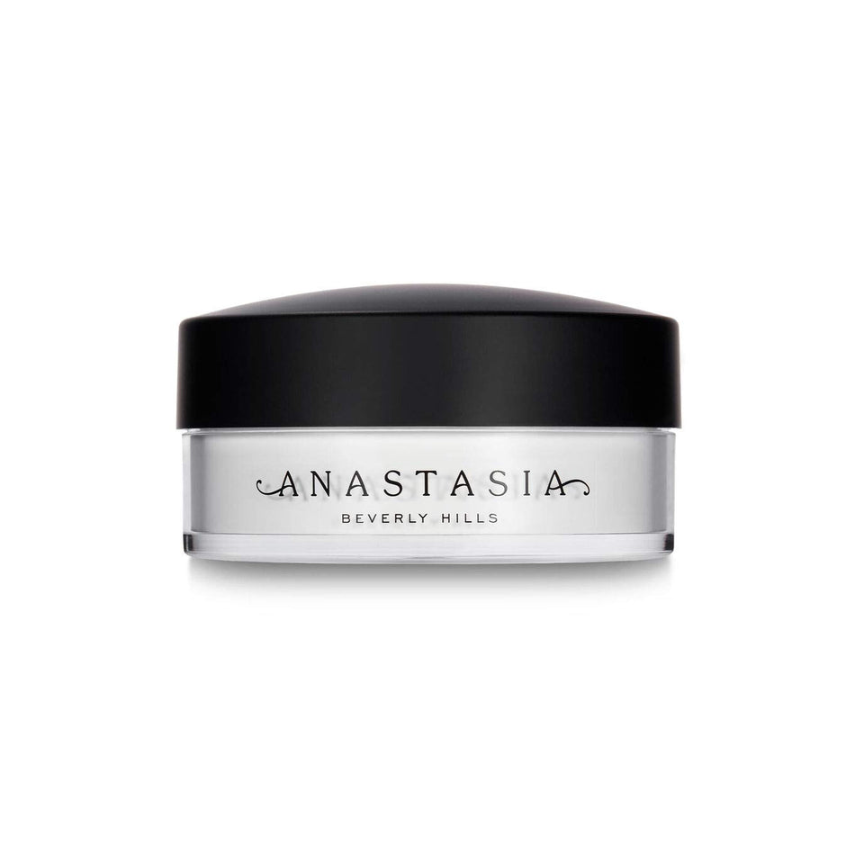Anastasia Beverly Hills jar front view showing label and elegant packaging benefit: clear product ID