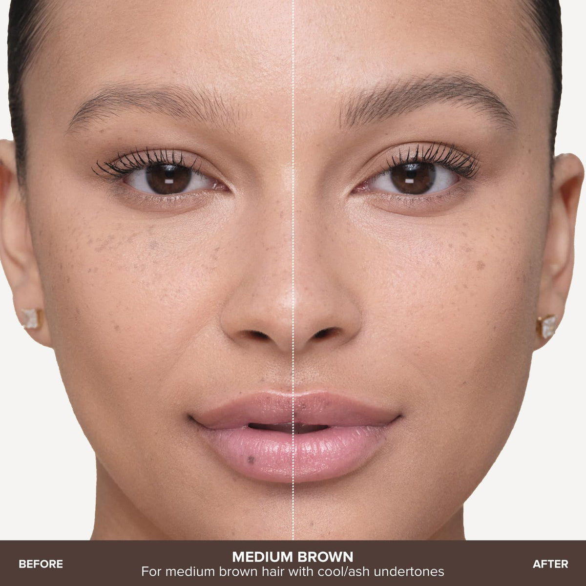 Anastasia Beverly Hills on-model brows showing realistic fuller brow effect