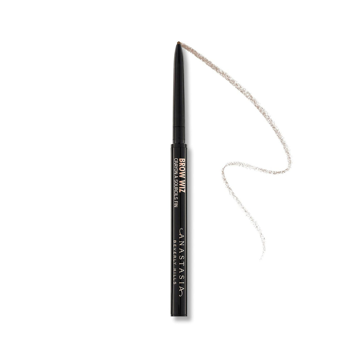 Anastasia Beverly Hills front packaging showing compact brow pencil, ideal for travel