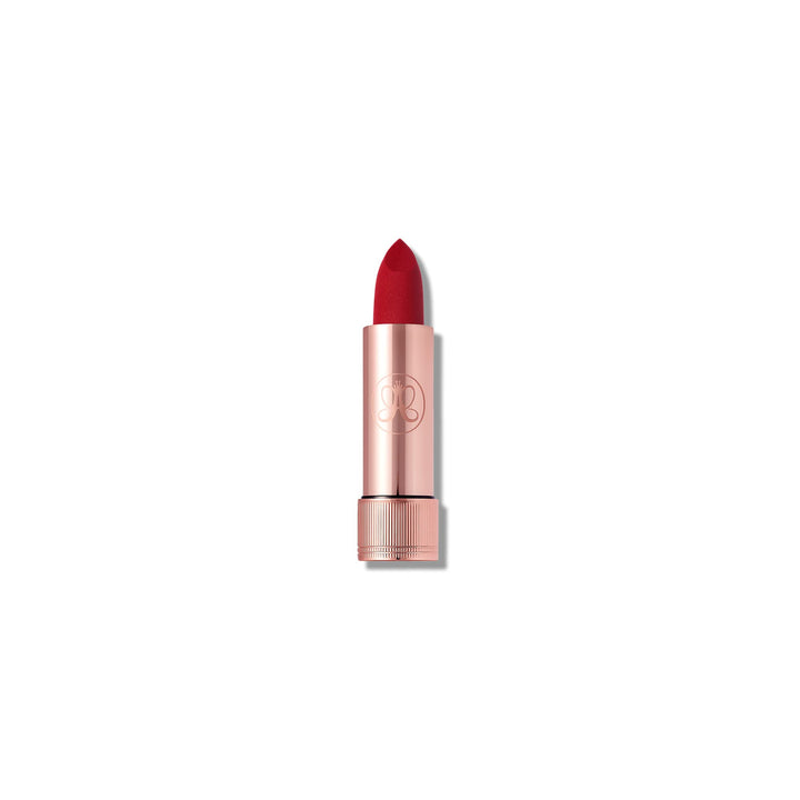 Anastasia Beverly Hills lipstick in Royal Red front packaging showing bold color and sleek design for confident wear