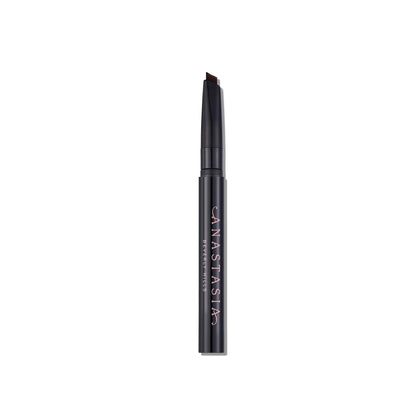 Anastasia Beverly Hills front view of retractable mini brow pencil shows compact design and portability