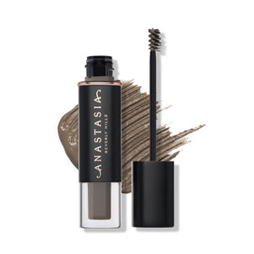 Anastasia Beverly Hills front packaging showing taupe gel and clear branding for polished brows
