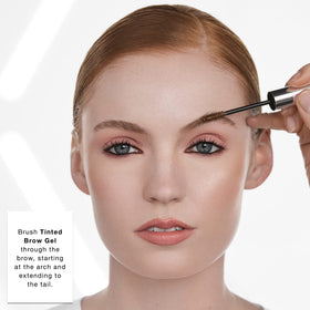 Anastasia Beverly Hills applied on model brows showing natural shaping and fuller look