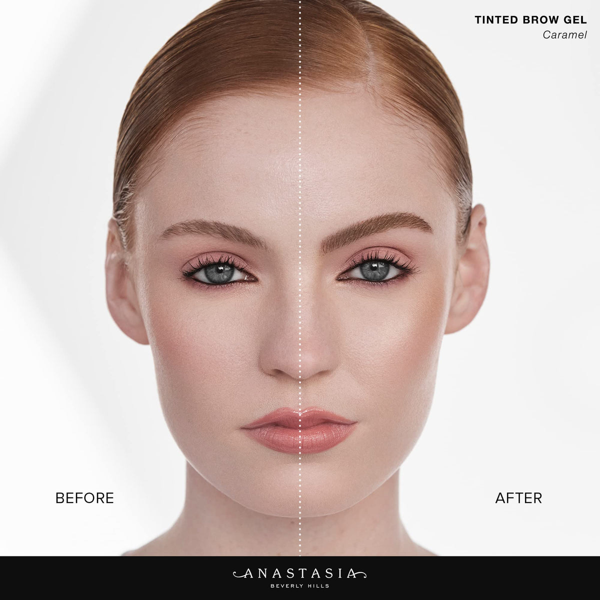 Anastasia Beverly Hills texture swatch on skin showing high-pigment tint and smooth finish