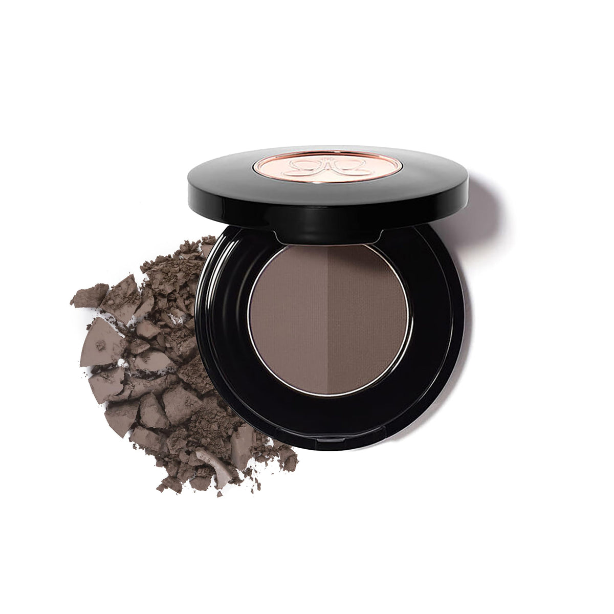 Anastasia Beverly Hills compact front shows sleek case and brand polish