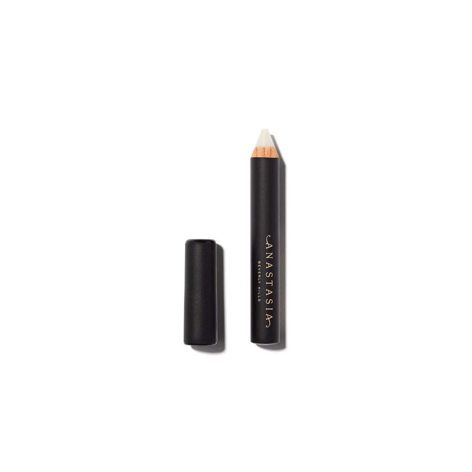 Anastasia Beverly Hills brow primer front view showing slim clear pencil and packaging for precise grooming