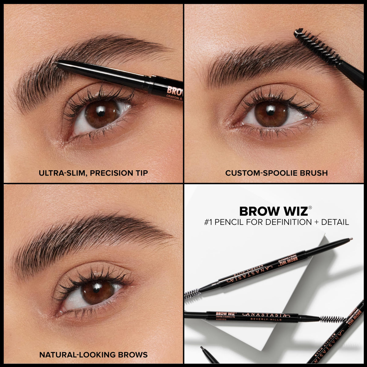 Anastasia Beverly Hills Brow Wiz displayed with multiple shades for selection