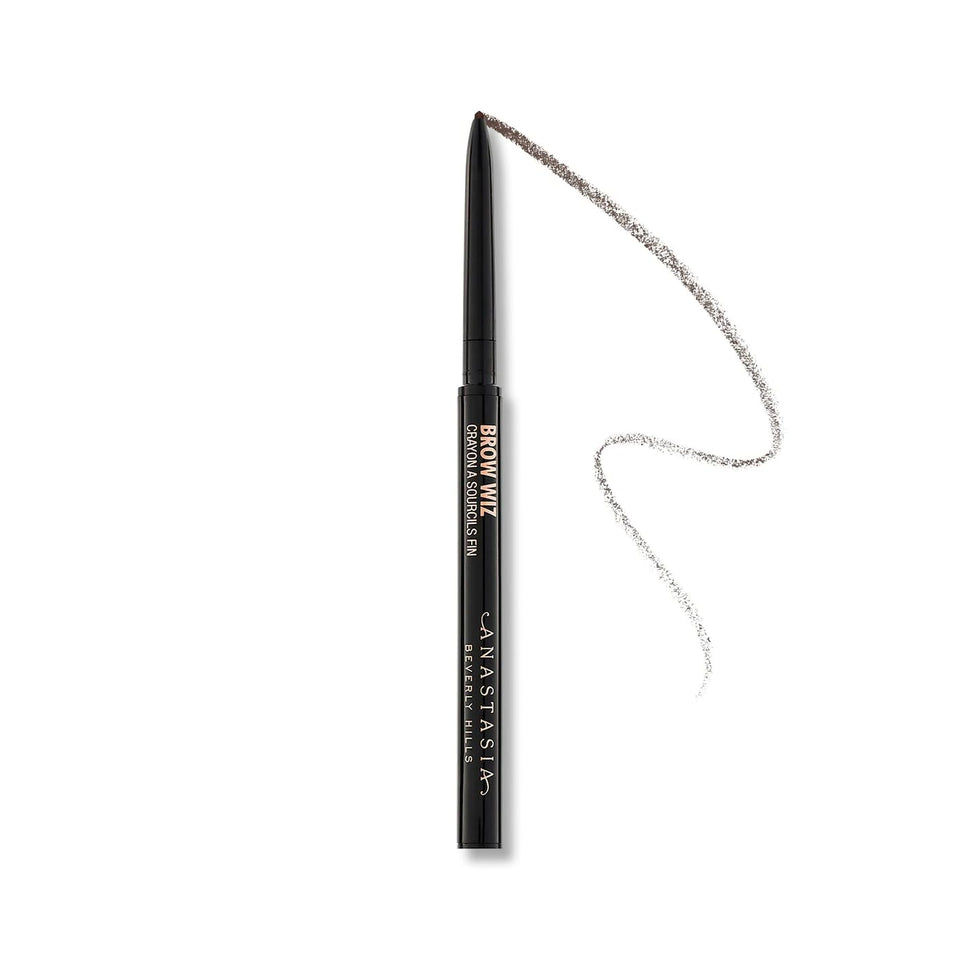 Anastasia Beverly Hills front view showing compact travel-ready pencil and benefit portability
