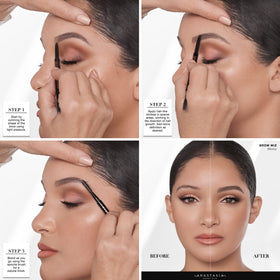Anastasia Beverly Hills pencil in hand to show size and portable retractable convenience