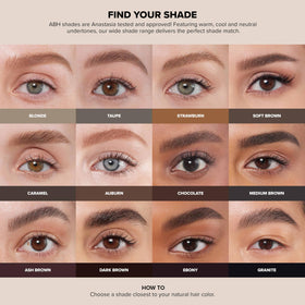 Anastasia Beverly Hills mini Brow Wiz tucked inside a cosmetic bag for on-the-go touch-ups