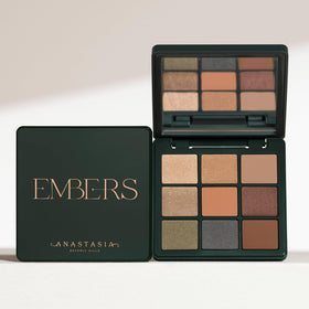 Anastasia Beverly Hills close-up shimmer pan showing metallic copper pigment that boosts lid impact