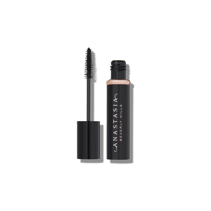 Anastasia Beverly Hills front packaging showing compact travel-size mascara benefit convenience