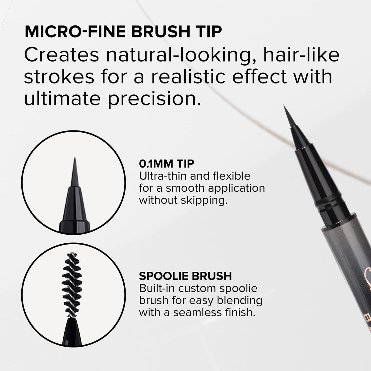 Anastasia Beverly Hills Microstroke before and after brows showcasing fuller, defined natural finish