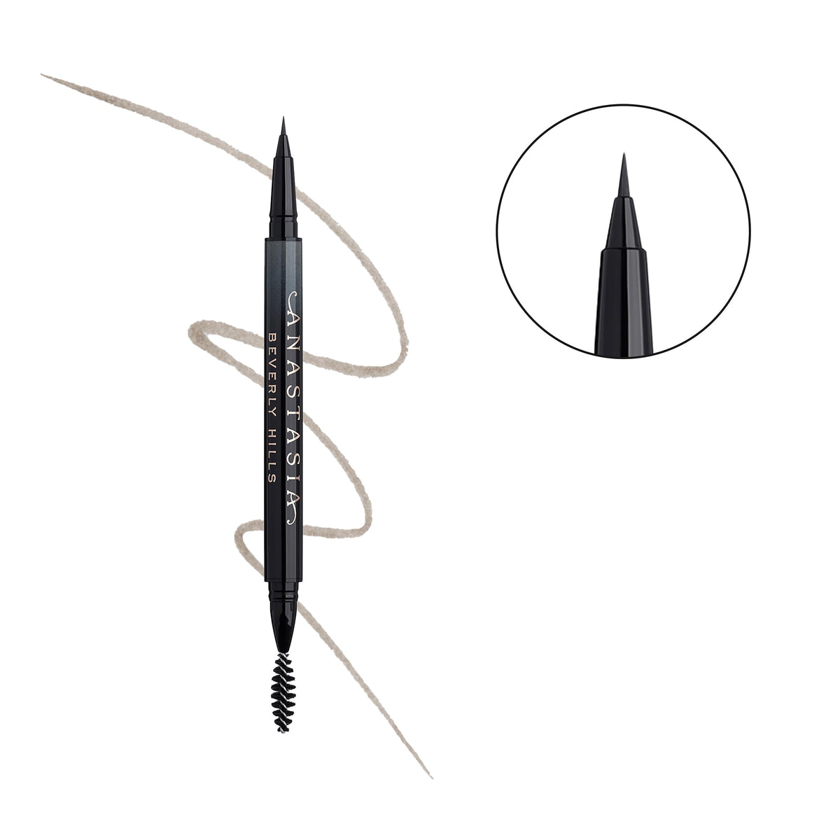 Anastasia Beverly Hills close-up of superfine brush tip for hair-like strokes