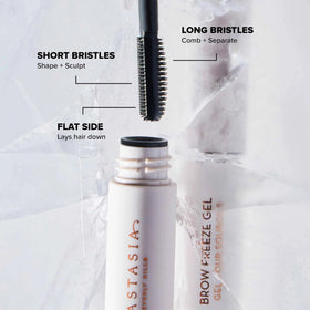 Anastasia Beverly Hills on model showing lifted laminated brow effect