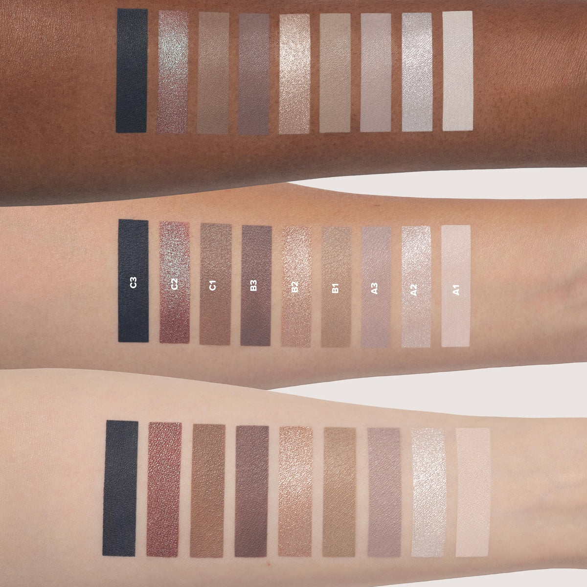 Anastasia Beverly Hills on model creating soft daytime haze with neutral tones