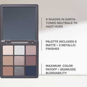 Anastasia Beverly Hills palette beside passport showing compact travel-ready size