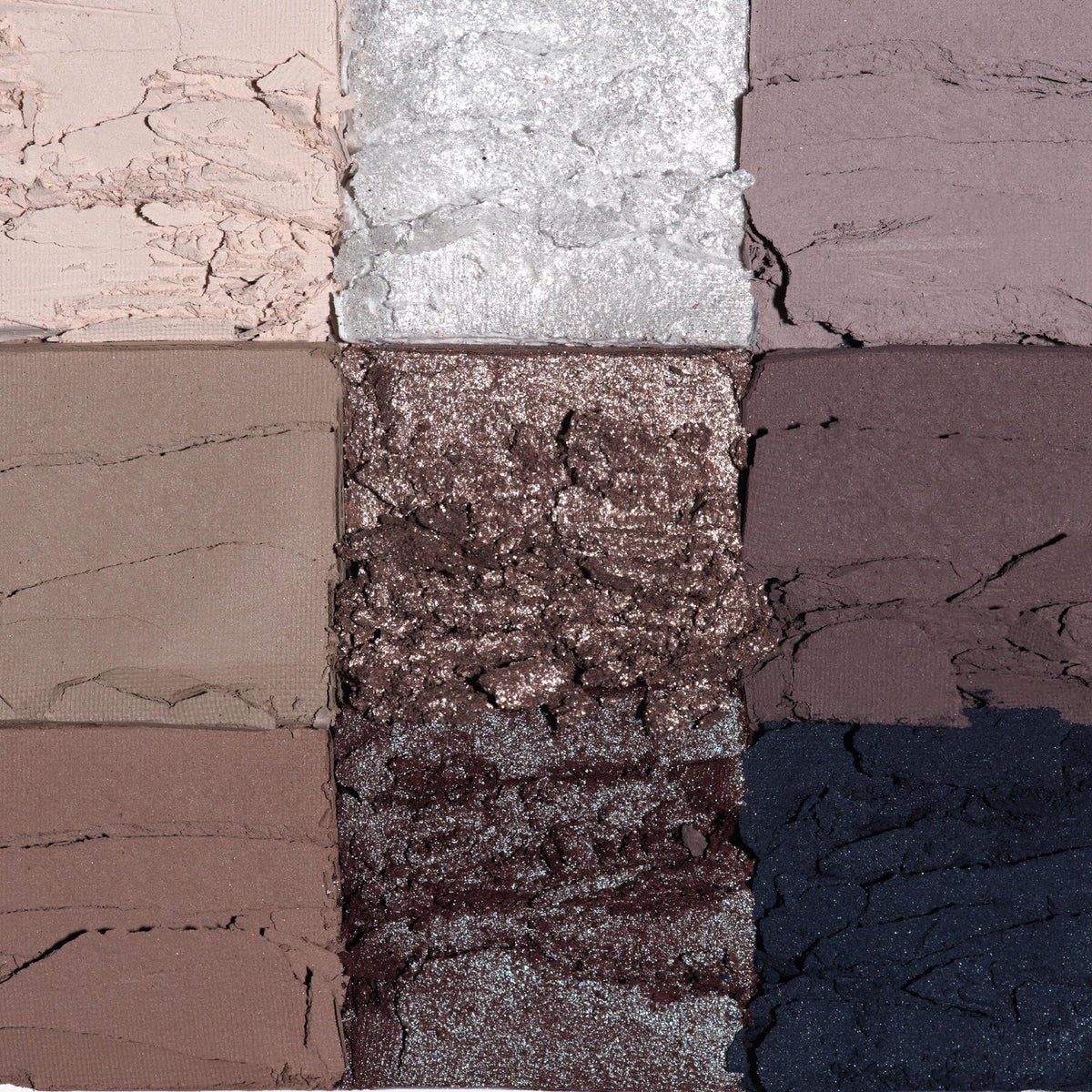 Anastasia Beverly Hills texture swatch of matte and metallic finishes for blendability