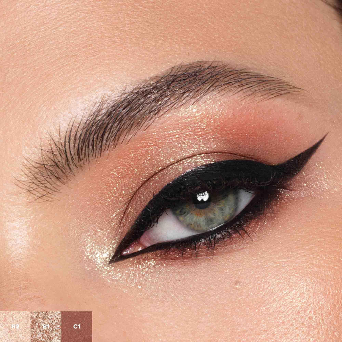 Anastasia Beverly Hills mini spice swatch strip displaying intense pigment payoff on skin