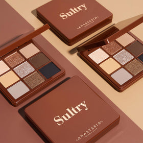 Anastasia Beverly Hills palette inside travel clutch showing portability benefit