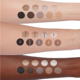 Anastasia Beverly Hills swatches on skin showing pigment intensity and range