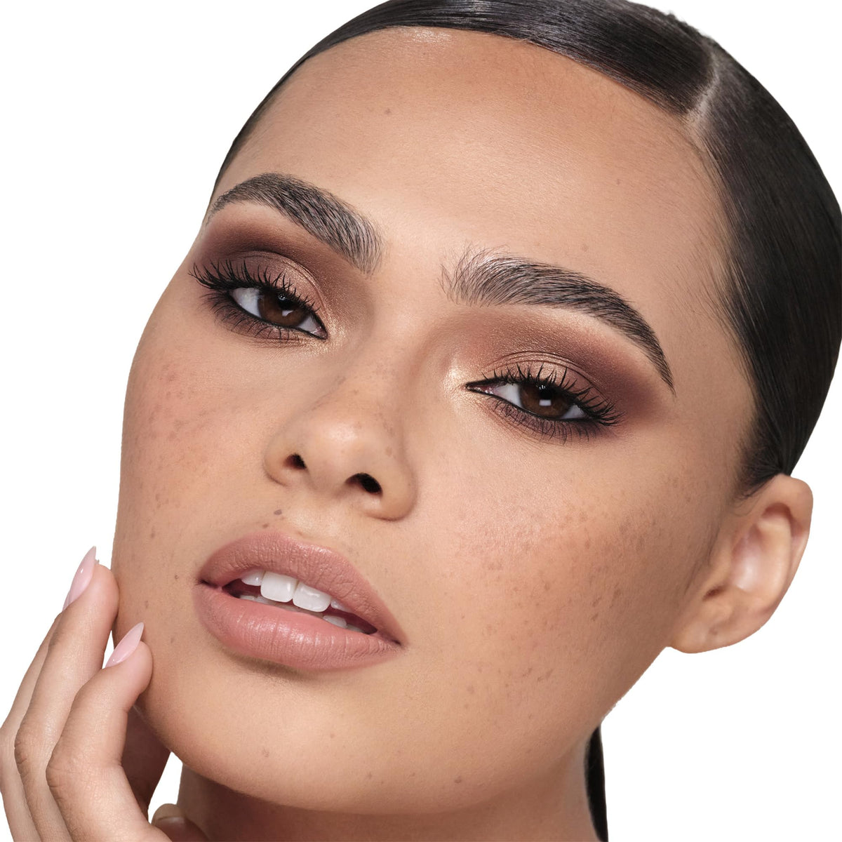 Anastasia Beverly Hills swatches on skin showing color payoff from light transition to intense burnt orange