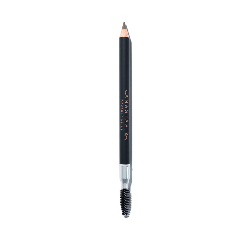 Anastasia Beverly Hills brow pencil front view showing Blonde shade and benefits