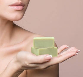 AnatoliaDaphne soap in spa setting promoting calming, aromatic bathing