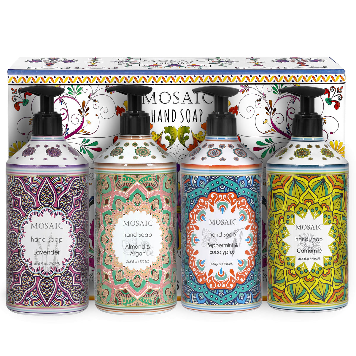 AnatoliaDaphne front packaging of four-bottle gift set showing variety and gift-ready presentation