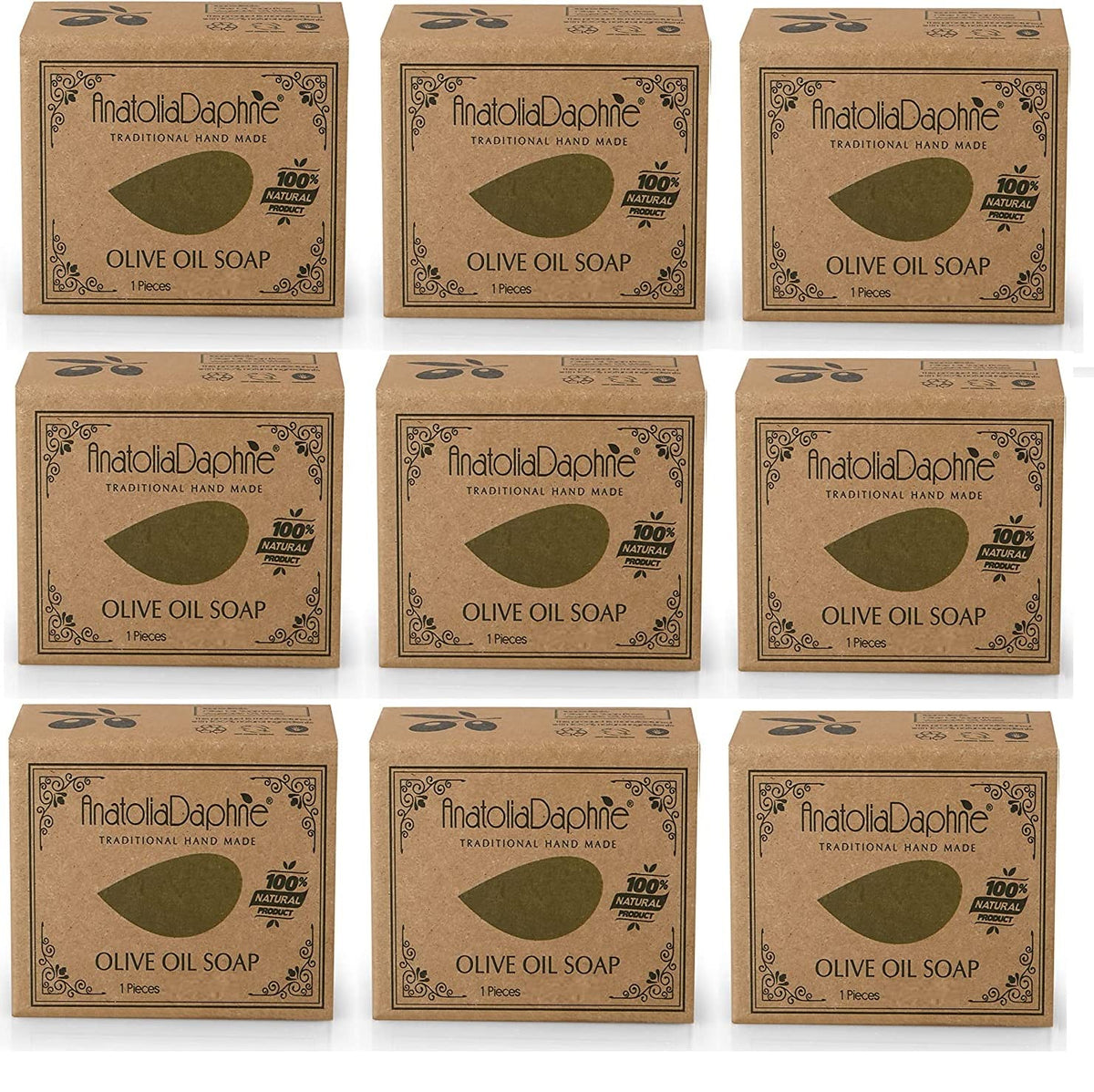 AnatoliaDaphne front packaging showing natural olive oil soap benefits