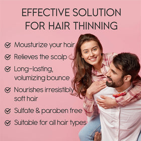 AnatoliaDaphne woman lathering shampoo to reduce buildup and encourage fuller-looking hair
