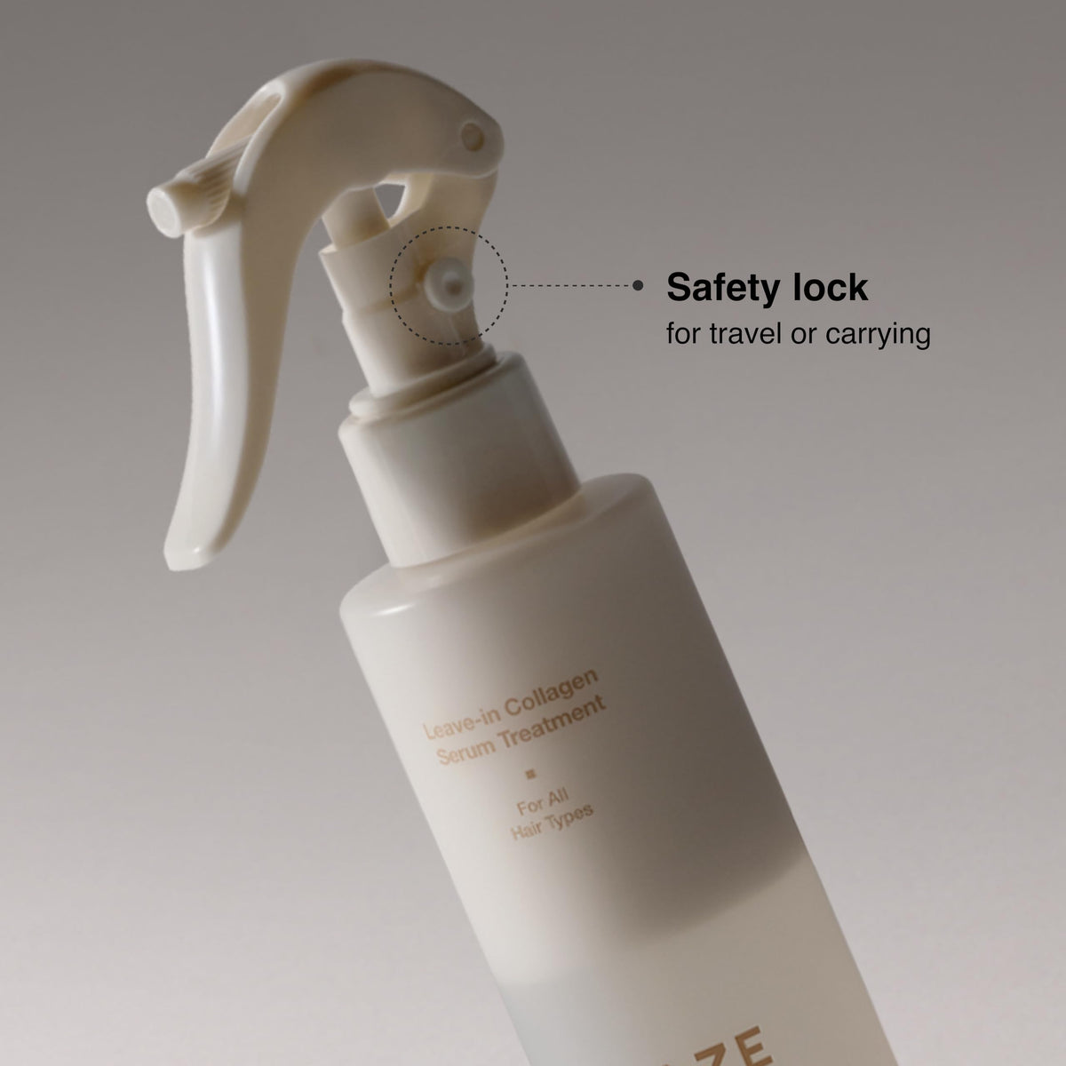 ANAZE bottle held in hand illustrating 200ml travel-friendly size