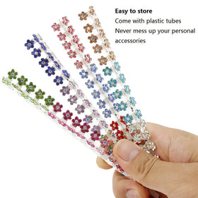 ANBALA clips arranged inside plastic tubes for tidy storage