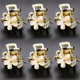 ANBALA gold opal clips front view showing sparkling finish and secure hold