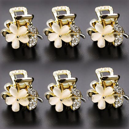 ANBALA gold opal clips front view showing sparkling finish and secure hold