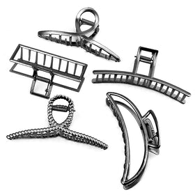 ANBALA woman wearing black metal clip outdoors showing reliable hold and style