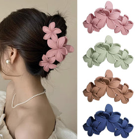 ANBALA plumeria front packaging showing four colorful flower clips and variety