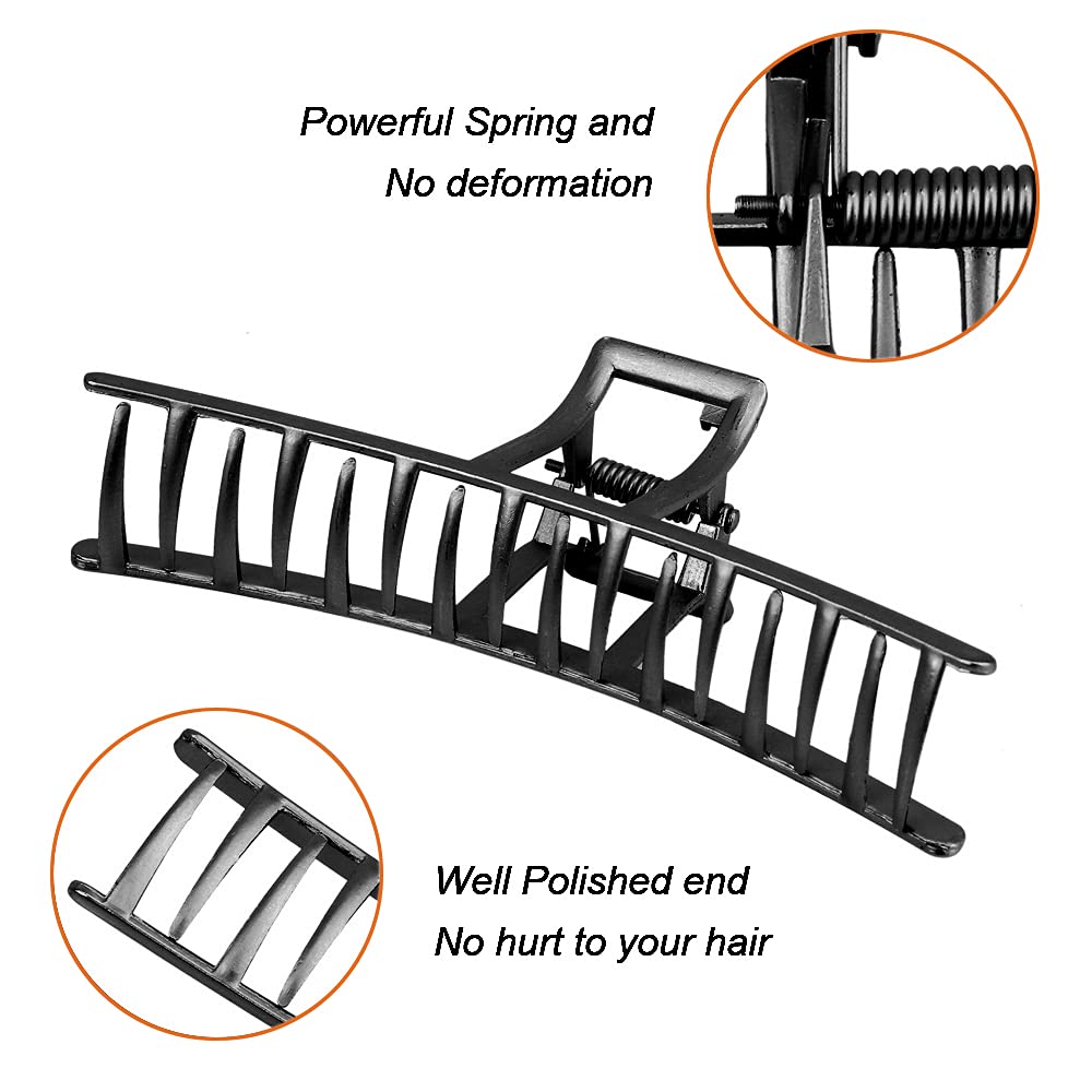 ANBALA rectangle clip holding a thick bun demonstrating stable all-day hold