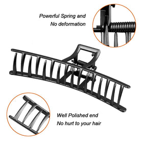 ANBALA rectangle clip holding a thick bun demonstrating stable all-day hold