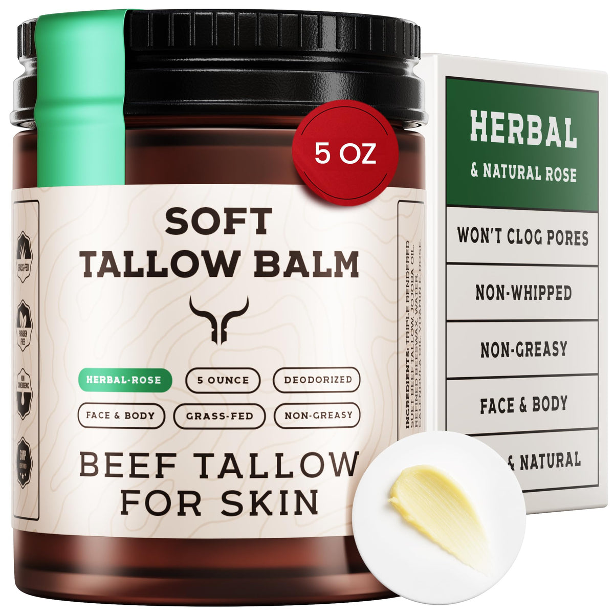 Ancestral Haven jar front view showing herbal-rose balm and nourishing benefit