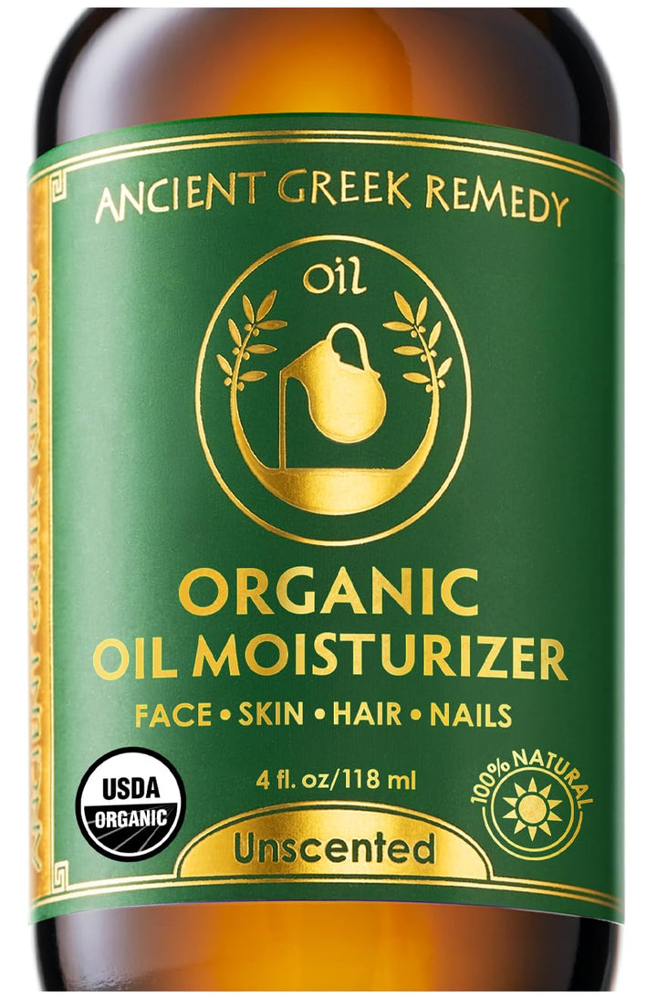 Ancient Greek Remedy front bottle showing clean packaging and organic claim benefits